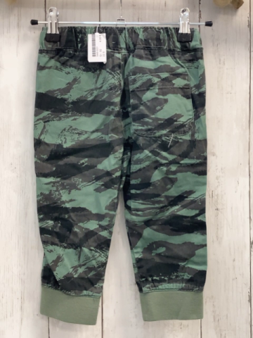   Jeggings Gr. 92  mint grau schwarz gemustert blaue Aufnäher 