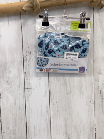 neu Mio  Schwimmwindel  Gr. 74/80  hellblau blaue Wale Schwimmreifen 