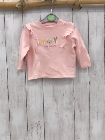 I´m a limited edition  Pullover  Gr. 74  rosa Tierköpfe Rüschen 