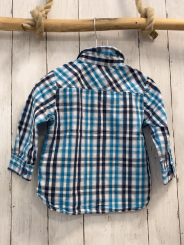 Coccodrillo  Hemd  Gr. 86  türkis blau weiß kariert 