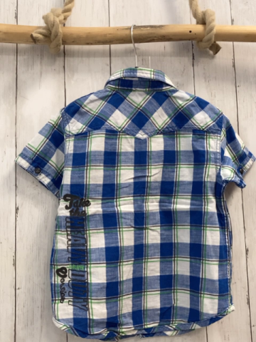 S´Oliver  Sommerhemd  Gr. 110  blau grau hellgrün weiß kariert 