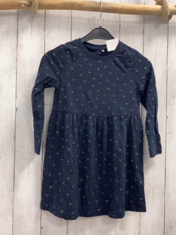 Name it  Kleid  Gr. 116  blau goldene Glitzerpunkte 