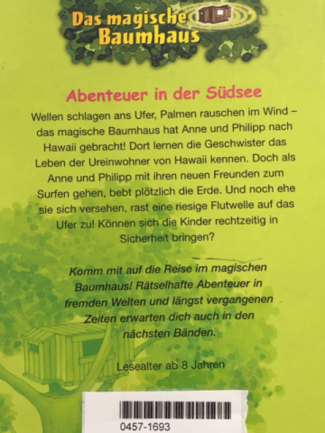 Magisches Baumhaus  Buch Abenteuer in der Südsee 