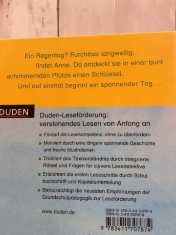 Duden  Buch Anne und der geheimnisvolle Schlüssel 