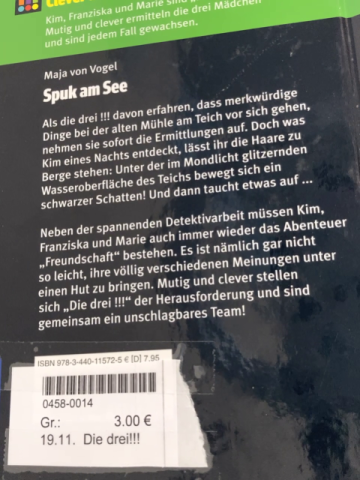 Die drei!!! Buch Spuk am See 