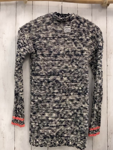 Vingino  Strickjacke  Gr. 158/164  schwarz weiß meliert schwarzer Spitzernsaum 