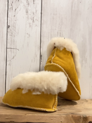   Hausschuhe  Gr. 20  Mais Fellbund + -futter 