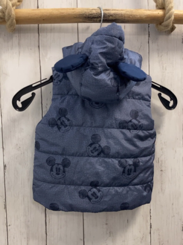 H&M  Winterweste  Gr. 74  blau Kapuze mit Ohren Micky Mouse 