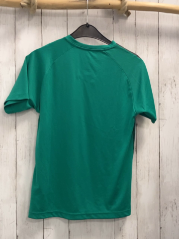 Puma  Sportshirt  Gr. 164  grün schwarze Streifen weißer Puma 