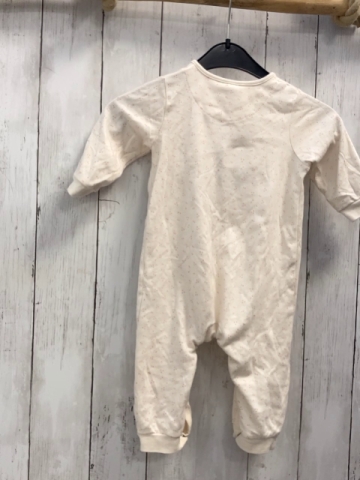  Schlafanzug Gr. 74  weiß rosa Punkte Hase