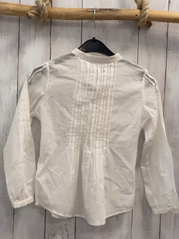 Massimo Dutti  Sommerbluse  Gr. 116  weiß Rüschen 
