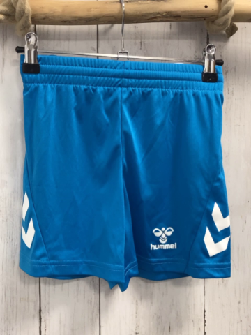 Hummel  Sportshorts  Gr. 122/128  hellblau weiße Zackenstreifen 