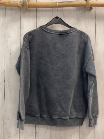 Zara  Pullover  Gr. 140  grau großes gelbes Plüschsmiley 