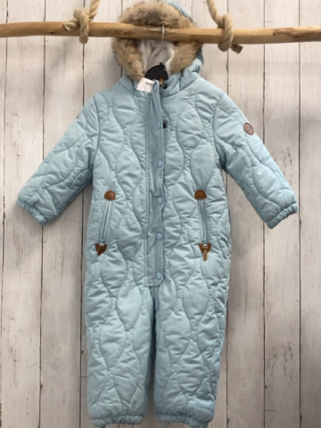   Winteroverall Gr. 80  hellblau Kapuze mit Fellbund 