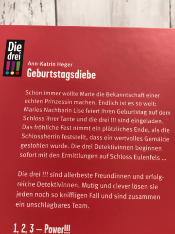 Die drei!!!  Buch Geburtstagsdiebe 
