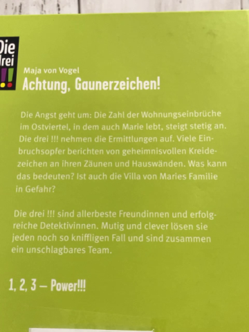 Die drei!!!  Buch Achtung, Gaunerzeichen 