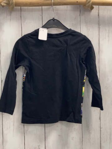   Langarmshirt  Gr. 104  schwarz bunte Fahrzeuge 