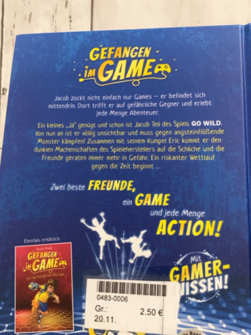   Buch Gefangen im Game Angriff der Unsichtbarten 