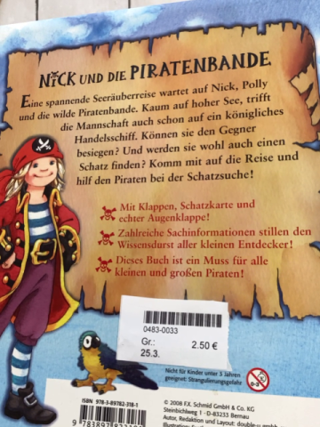  Buch Nick und die Piratenbande (ohne Augenklappe)