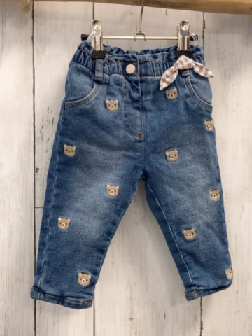  Hose Gr. 74  blau Jeans Tierköpfe gefüttert 