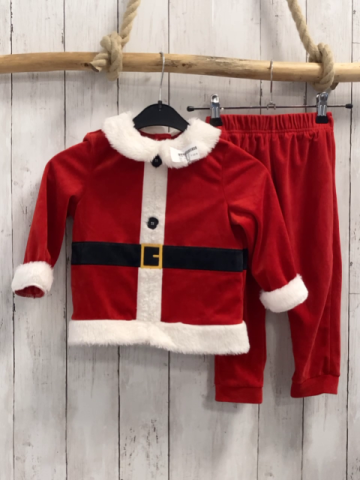 2tlg  Pullover + Hose Gr. 98  rot weiß schwarz Weihnachtsmann