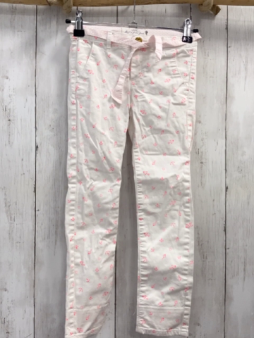 H&M  Hose  Gr. 122  weiß pink Anker mit Gürtel 