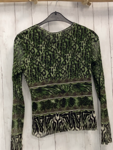 Taifun  Bluse  Gr. 152  grün beige schwarz leoprint