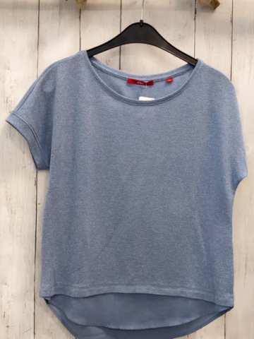 S´Oliver  T-Shirt  Gr. 34  hellblau Strick mit silber Glitzerpunkten 