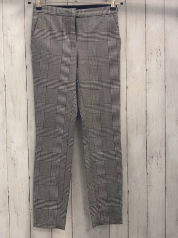 Zara  Hose Gr. 158/164  schwarz weiß kariert schwarzer Bund 
