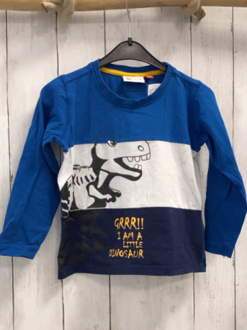 Lego  Langarmshirt  Gr. 104   blau weiß dunkelblaue Streifen Dino 