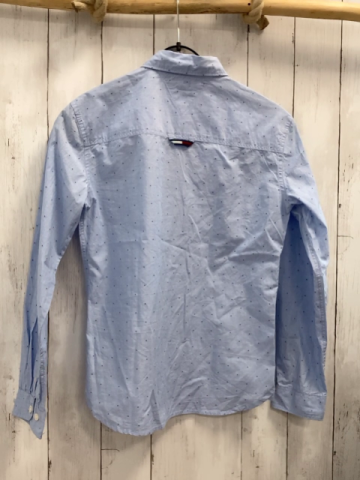 Tommy Hilfiger  Hemd  Gr. 140  hellblau blaue Dreiecke 