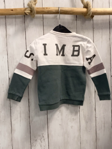   Pullover  Gr. 92  weiß oliv + lavendel Streifen König der Löwen 