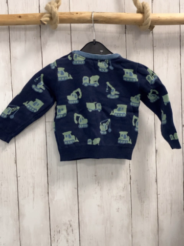 Alana  Pullover  Gr. 86  blau Strick mint hellblaue Fahrzeuge 