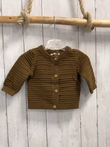 Name it  Strickjacke  Gr. 68  braun Rippen 