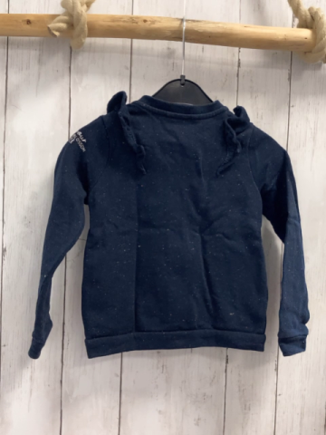 S Oliver  Sweatjacke  Gr. 92  blau silber Glitzerschrift Rüschen