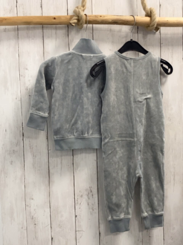 2tlg Viller Valla  Nickyjacke + Jumpsuit  Gr. 80  grau 