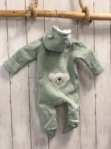   Overall Gr. 62  mint Kapuze mit weißem Plüschfutter 