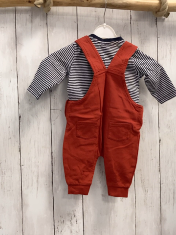 2tlg Alana  Langarmshirt + Latzhose  Gr. 62  rostrot Fuchs + blau weiße Streifen 