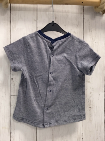 Obaibi  T-Shirt  Gr. 68  blau graue Streifen Elefant mit Gitarre 