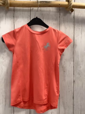   Sportshirt Gr. 104  hellrot graues Pferd 