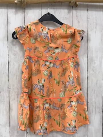 S´Oliver  Kleid  Gr. 104  orange Wilde Tiere Kakteen 