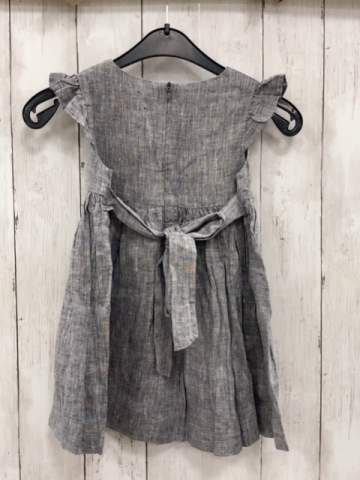   Kleid  Gr. 98  grau weiße Blumen 