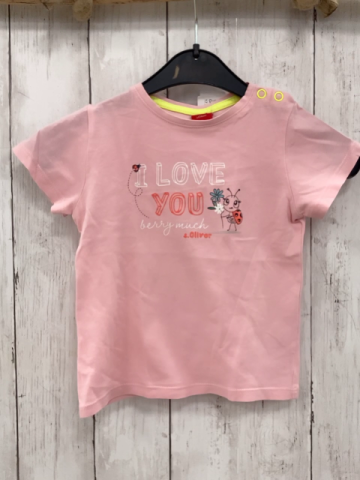 S´Oliver  T-Shirt  Gr. 92  rosa Schrift Insekten 