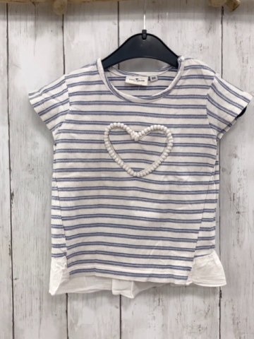 Tom Tailor  T-Shirt  Gr. 86  weiß blaue Streifen Herz 