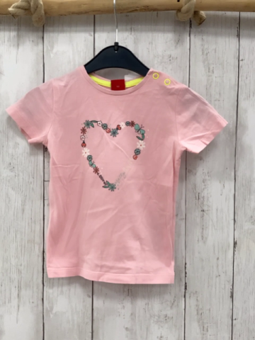 S´Oliver  T-Shirt  Gr. 92  rosa Blumenherz mit Käfern 
