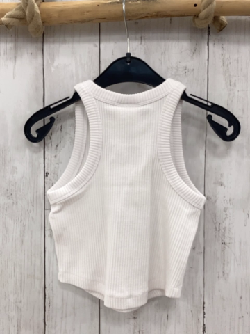 Zara  Top Gr. 110  weiß Rippen 