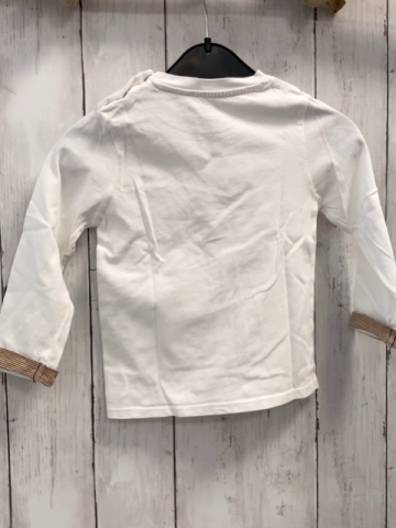 Obaibi  Langarmshirt  Gr. 86  weiß Elefant brauner Bund 
