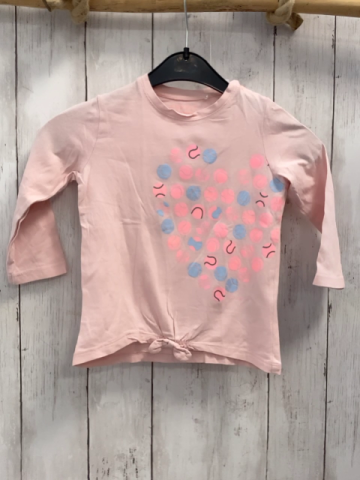 Esprit  Langarmshirt  Gr. 92  rosa bunte Kugeln 