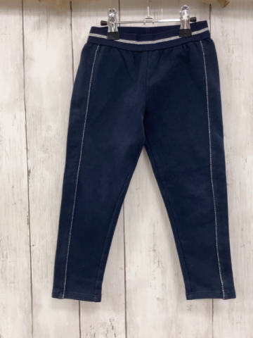 S´Oliver  Leggings Gr. 98  blau silber Glitzerseitenstreifen + -bund 