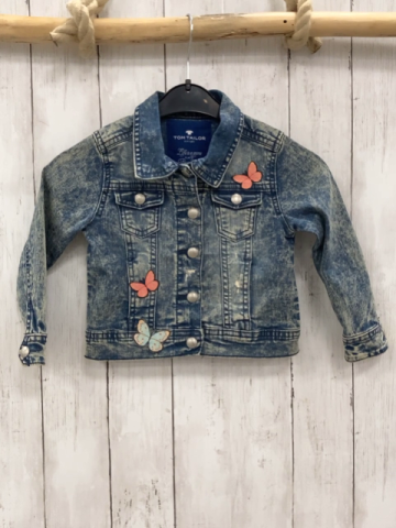 Tom Tailor  Jeansjacke  Gr. 92  blau Schmetterlinge 